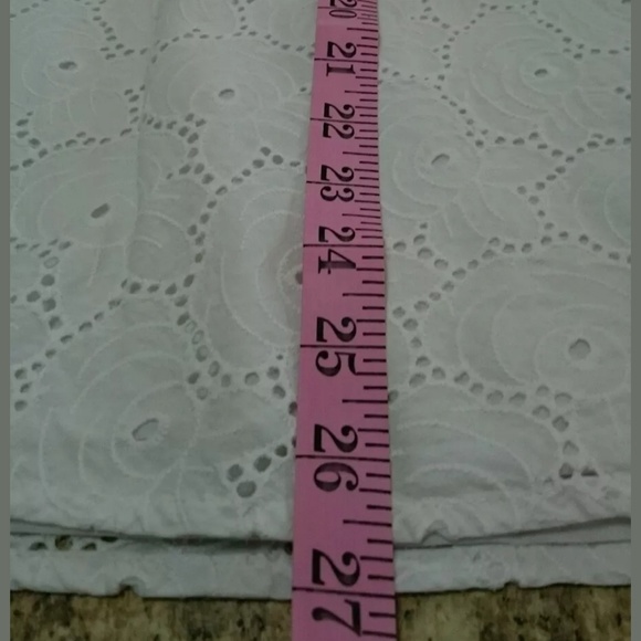 Autograph White Cotton Eyelet A-line Skirt Size 10 - Picture 6 of 6